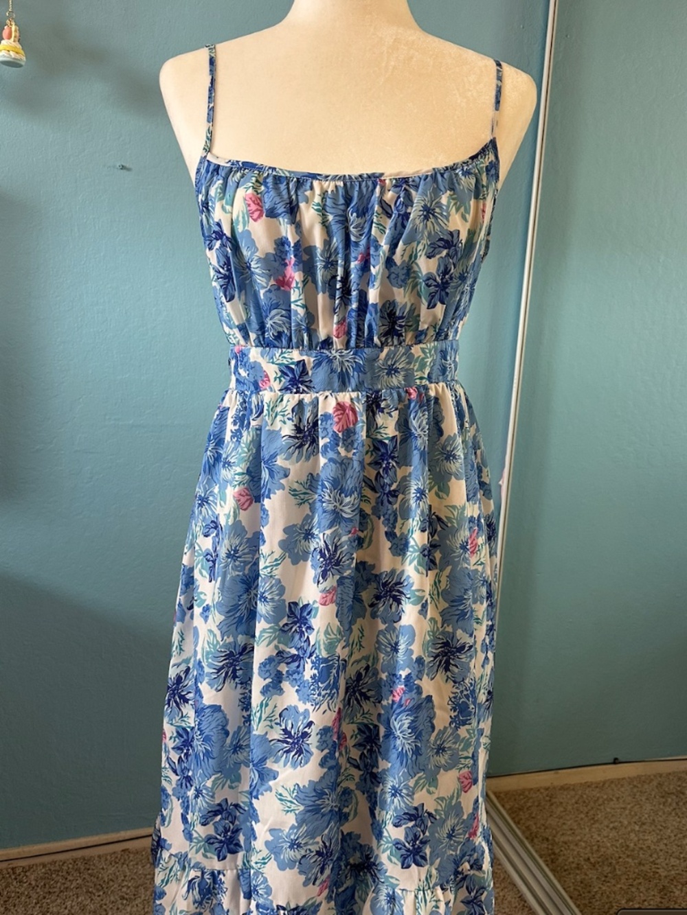 Blue Floral Summer Dress